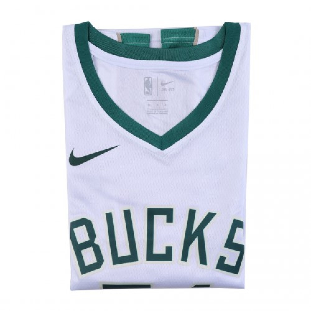 Men's Milwaukee Bucks Giannis Antetokounmpo #34 White Swingman Jersey - Association Edition-Pro Kit Vault | Brand New 26/27 Sports Jerseys